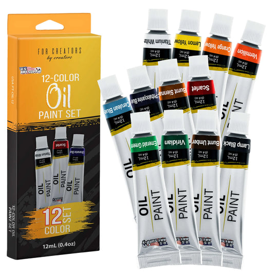 12-Color Oil paint set